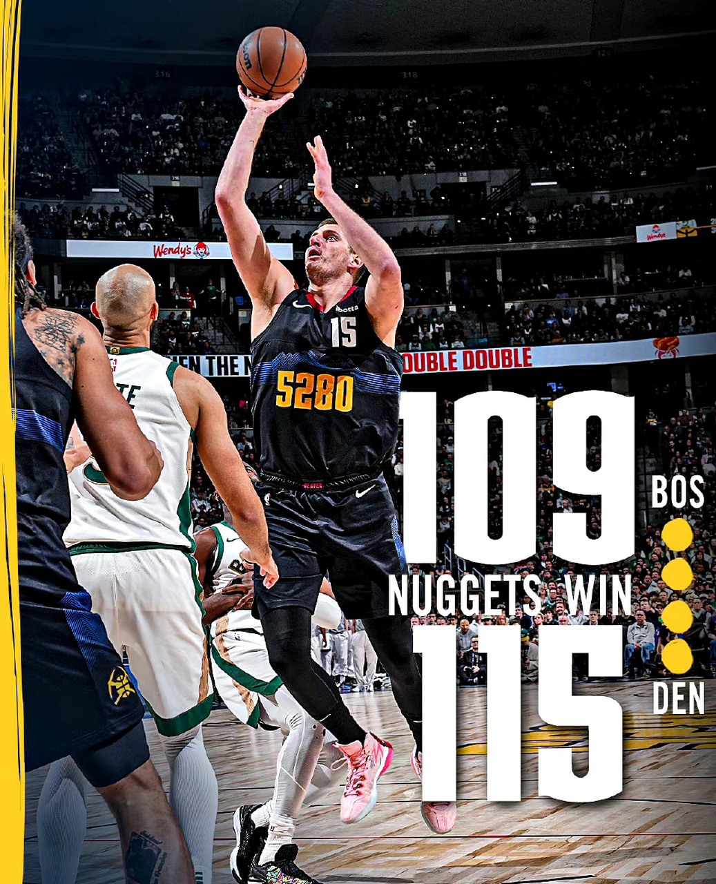 关于凯尔特人横扫福建队，约基奇关键制胜的信息